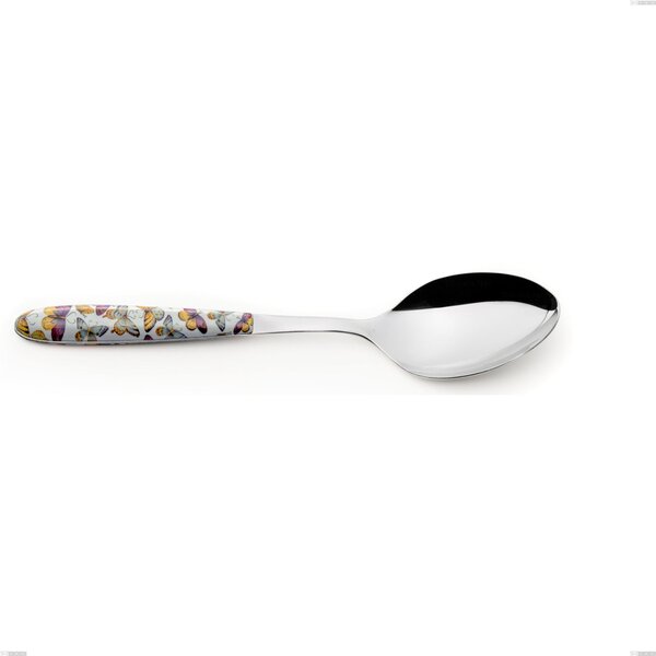 Cucchiaio da servizio vero butterfly, acciaio 18.0 nickel free, manicatura pbt sublimato acciaio lucido, lunghezza 250.00 mm