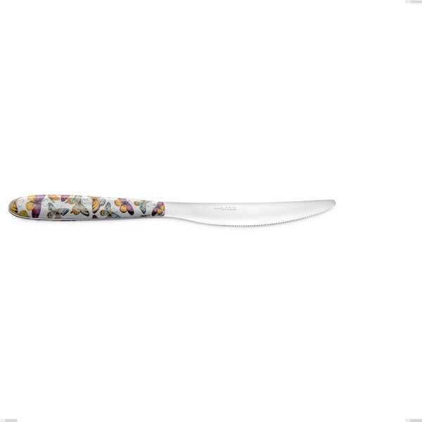 Coltello tavola vero butterfly, acciaio 18.0 nickel free, manicatura pbt sublimato acciaio lucido, lunghezza 225.00 mm