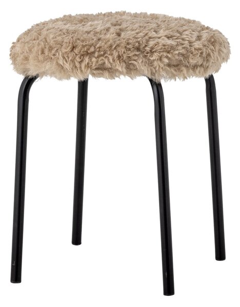 Sgabello beige in metallo impilabile Linard – Bloomingville