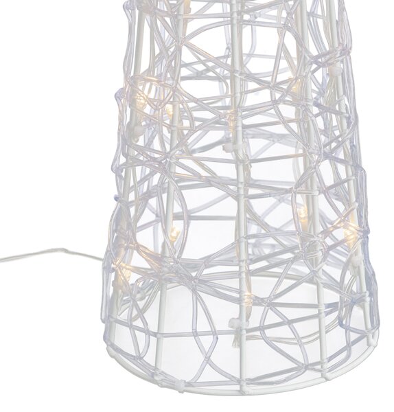Albero di Natale trasparente 60 cm incl. LED IP44 - Coni