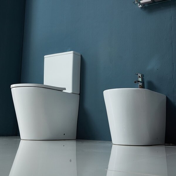 Kamalu set sanitari monoblocco rimless con copriwc soft close | klea-t