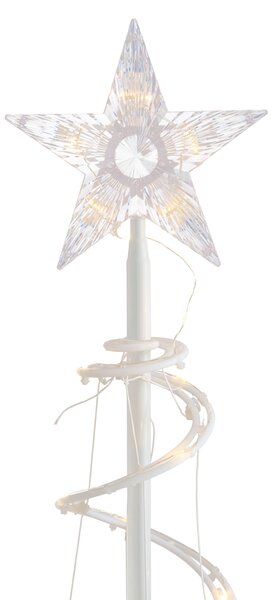 Albero di Natale bianco con LED IP44 - Puno