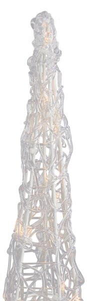 Albero di Natale trasparente 60 cm incl. LED IP44 - Coni