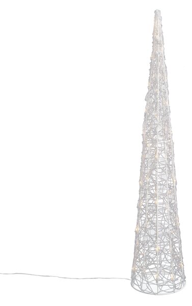 Albero di Natale trasparente 100 cm con LED IP44 - Coni