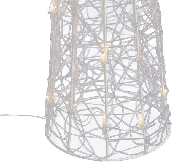 Albero di Natale trasparente 100 cm con LED IP44 - Coni