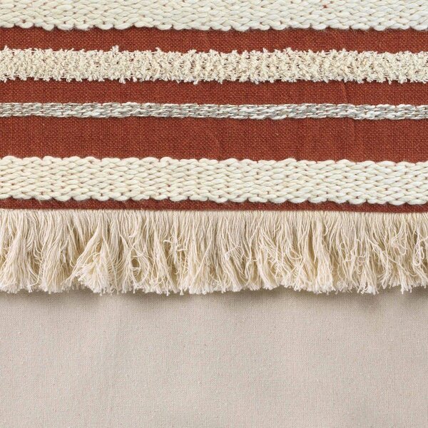 Tenda color mattone e di colore naturale in cotone 140x240 cm Atlas – douceur d'intérieur