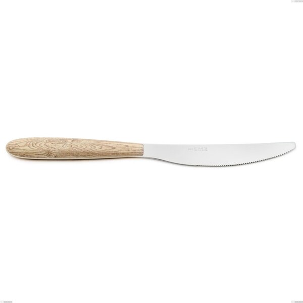 Coltello tavola vero pino, acciaio 18.0 nickel free, manicatura pbt sublimato acciaio lucido, lunghezza 220 mm
