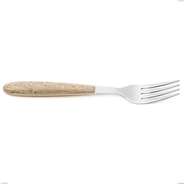 Forchetta tavola vero pino, acciaio 18.0 nickel free, manicatura pbt sublimato acciaio lucido, lunghezza 190 mm