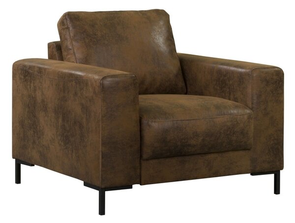 Poltrona marrone con rivestimento in finta pelle Lofty Lilly – Miuform