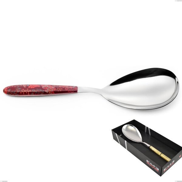 Confezione vetrina 1 pezzo pala riso vero samarcanda, acciaio 18.0 nickel free, manicatura pbt sublimato acciaio lucido