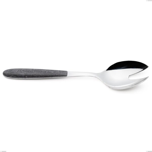 Coppia insalata vero wenge, acciaio 18.0 nickel free, manicatura pbt sublimato acciaio lucido, lunghezza 250 mm