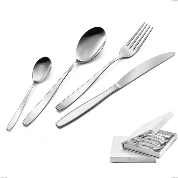 Confezione a libro 6 pezzi cucchiaini caff� Wind, Acciaio 18/0 Acciaio 18/0 Nichel Free, spessore 2 mm mm
