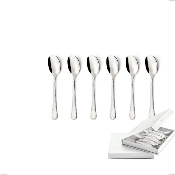 Confezione a libro 6 pezzi cucchiaini gelato Luigi XVI, Acciaio Inox 18.10 (AISI304), spessore 3.00 mm