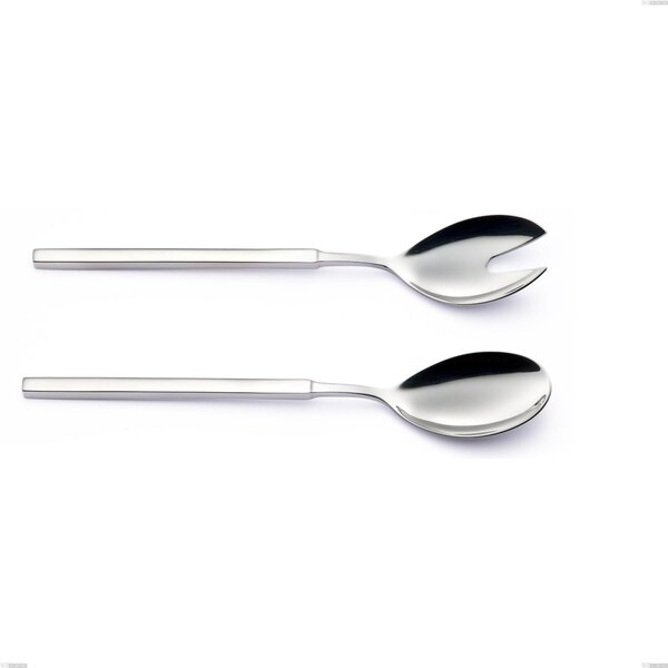 Coppia insalata Zeus Inox, acciaio forgiato lucido 18/10 (AISI 304) - lunghezza�240 mm