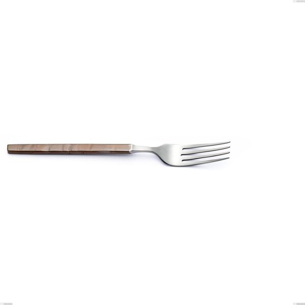 Forchetta tavola Zeus Fire, acciaio forgiato 18/10 (AISI 304) - lunghezza�214 mm, manicatura martellata e brunita