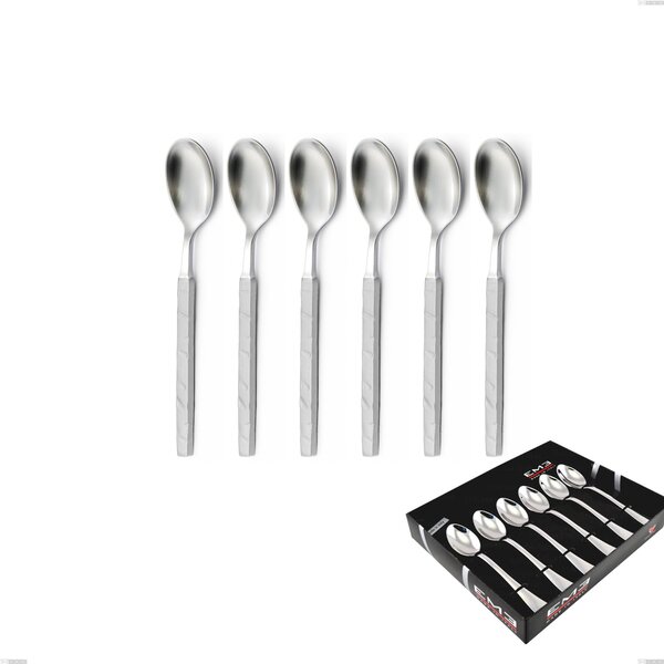 Confezione vetrina 6 pezzi caff� Zeus ICE , Acciaio 18/10 forgiato martellato sabbiato, spessore 4 mm, forgiato