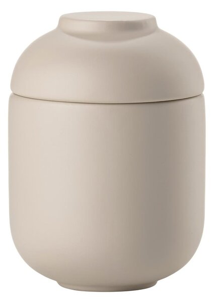 Organizer da bagno beige in gres per dischetti di cotone Sensu – Zone