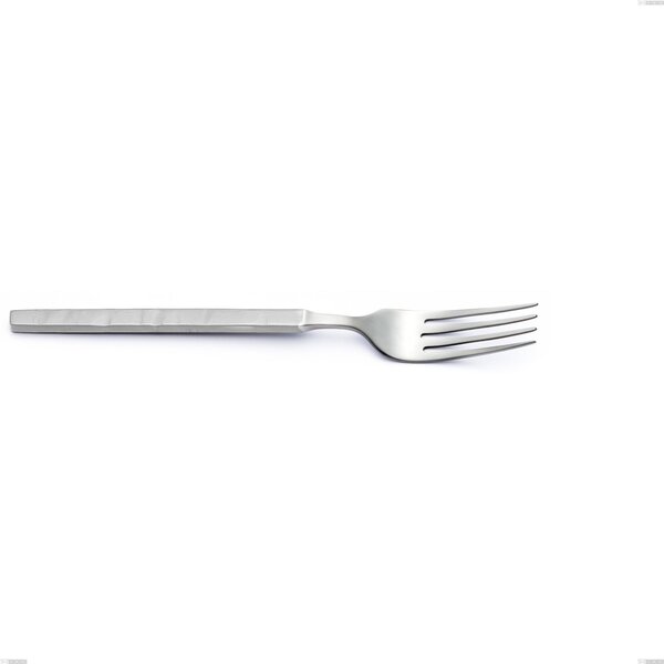 Forchetta tavola Zeus ICE , Acciaio 18/10 forgiato martellato sabbiato, spessore 4 mm, lunghezza 214 mm, forgiato