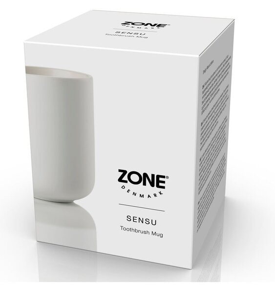 Portaspazzolino bianco in gres Sensu – Zone