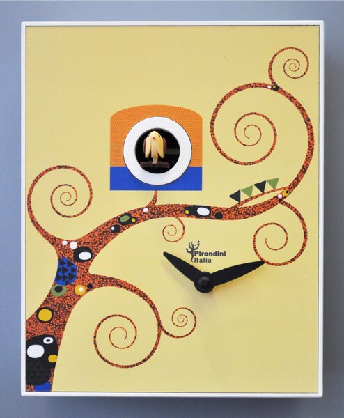 Orologio da Parete, D'Apres GUSTAV KLIMT 16,5x10xh20 cm cassa in MDF laccato colore bianco