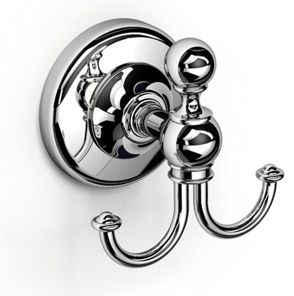 Appendiabito Doppio BRITISH 6.0x8.0xh8.00 cm Stile Inglese Classico primo Novecento in acciaio inox lucido