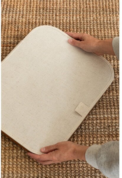 Cesta per il bucato color crema in tessuto Bamboo/Linen – Bigso
