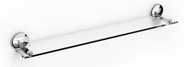 Mensola doccia bagno Grand Hotel 60x10,5xh4,10 cm -ripiano in vetro acidato inox satinato Fissaggio viti e stop