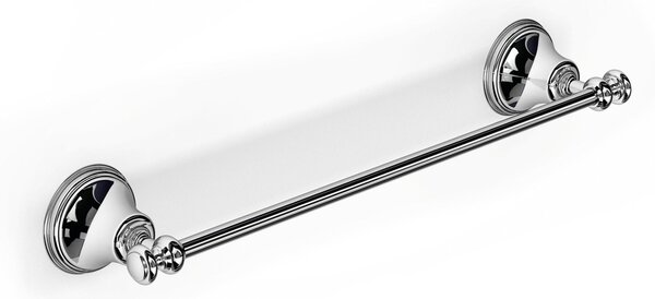 Porta Salviette CM 30 LIBERTY Dimensioni reali 32,5x9xh 7 cm anima in ottone Finitura inox lucido fissaggi a viti made in italy