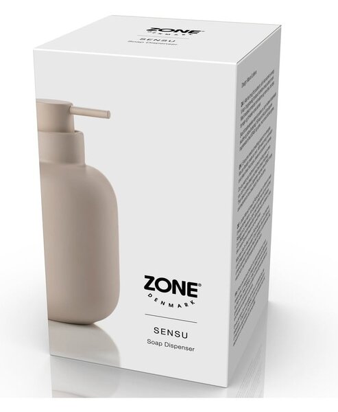 Dispenser per sapone beige in gres 300 ml Sensu – Zone