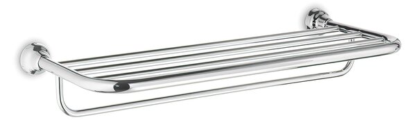 Ripiano Porta salviette per bagno, doccia 65,50x28,50xh11,40 cm finitura Inox Lucido Completo di Stop di Fissaggio