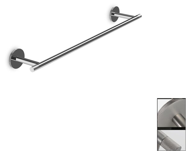 Porta Salviette da lavabo Medio cm 45 TEXTURE dimensioni 45x9xh4,6 cm In acciaio inox lucido Stile Industriale contemporaneo