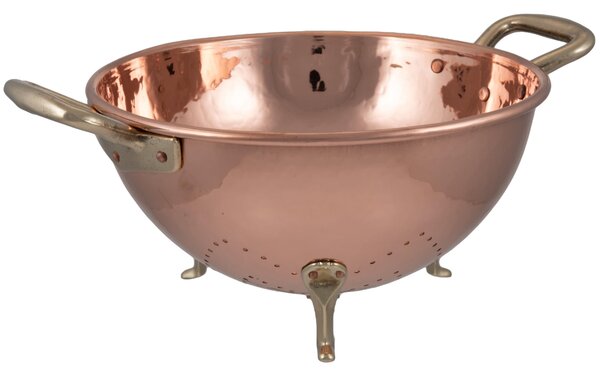 Colapasta In rame martellato a mano con manici Navarini Rame � 27xh14 - 1,19 kg. spessore 1 mm corpo in rame lavorato a mano