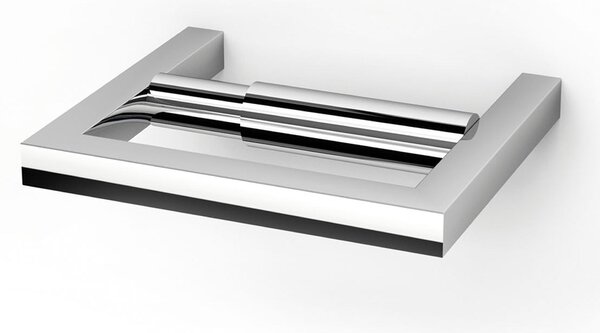 Portarotolo di carta igienica XONY in acciaio inox 304 linea XONY dimensioni 15,5x13,5xh2,4 cm finitura inox Lucido made in italy