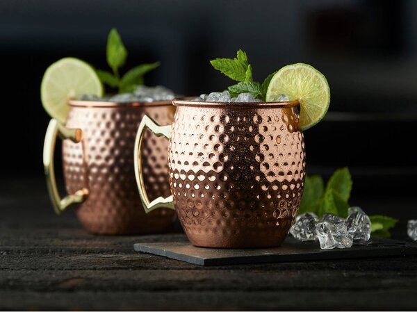 Tazze in set color rame in acciaio 80 ml 4 pz Moscow Mule – Lyngby Glas