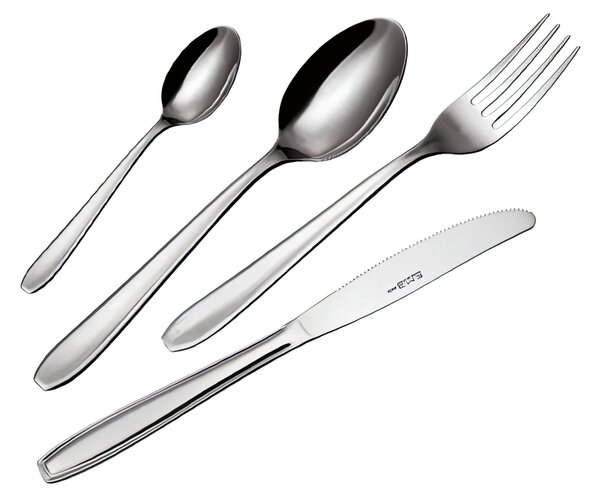 Posate in acciaio 18-10 set 49 pezzi con Bauletto nero ECO
