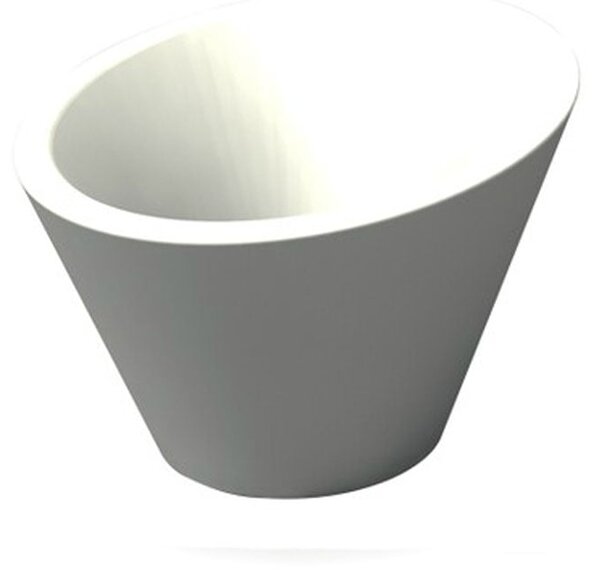 Portavaso Dorico per esternointerno in polietilene Bianco 680xh370xh500