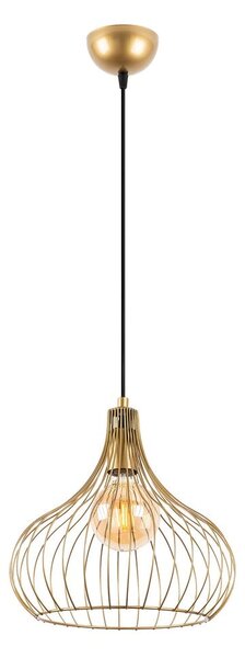 Lampadario dorato con paralume in metallo ø 22 cm Teldemia – Opviq lights