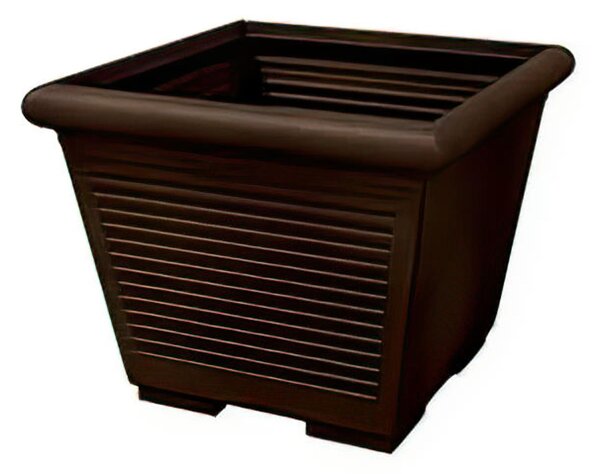 Vaso quadro MILLERIGHE In Polietilene con sottovaso 50 cm Dimensioni 48x34x h 39 cm - 40 Litri colore Bronzo
