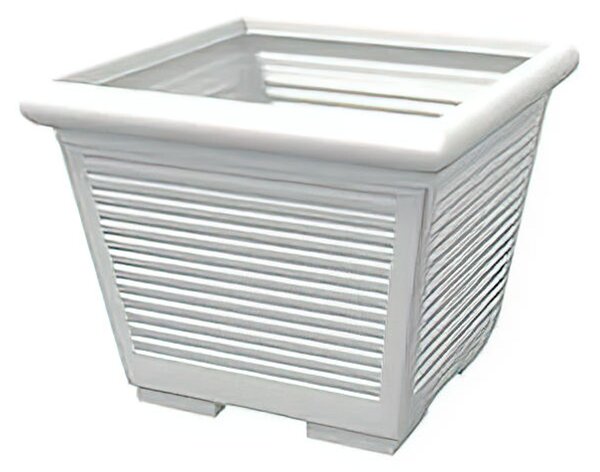 Vaso quadro MILLERIGHE In Polietilene con sottovaso 50 cm Dimensioni 48x34x h 39 cm - 40 Litri colore Bianco Latte