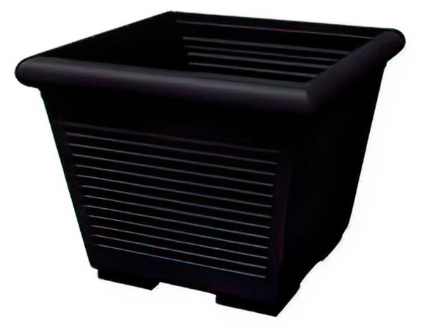 Vaso quadro MILLERIGHE In Polietilene con sottovaso 50 cm Dimensioni 48x34x h 39 cm - 40 Litri colore Grafite