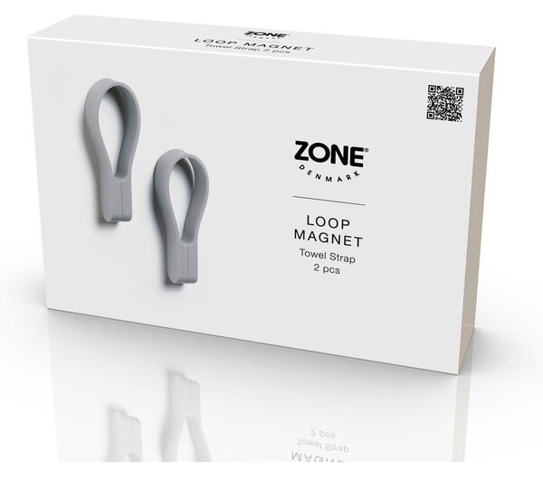 Gancio per asciugamani grigio chiaro in silicone 2 pz Loop – Zone