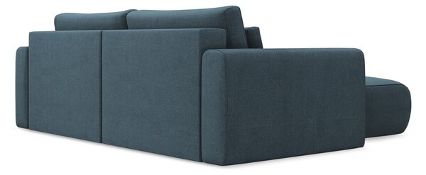 Divano angolare blu allungabile/con contenitore (con penisola a sinistra/con chaise lounge) Kapua – Makamii