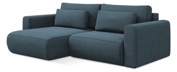 Divano angolare blu allungabile/con contenitore (con penisola a sinistra/con chaise lounge) Kapua – Makamii