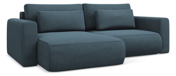 Divano angolare blu allungabile/con contenitore (con penisola a sinistra/con chaise lounge) Kapua – Makamii
