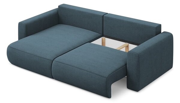 Divano angolare blu allungabile/con contenitore (con penisola a sinistra/con chaise lounge) Kapua – Makamii