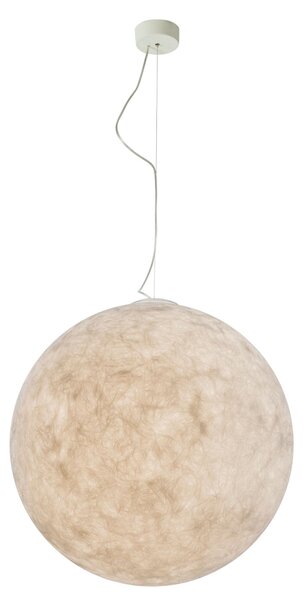 Lampada a Sospensione LUNA3 Diametro � 70 cm peso 7 kg Grande in nebulite mix di Resina e Fibre Nebulite Bianco