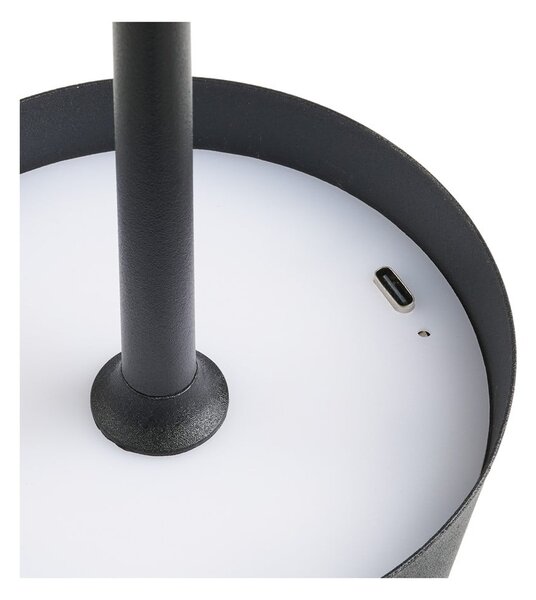 Lampada da tavolo LED nera (altezza totale 37 cm) Bradford – House Nordic