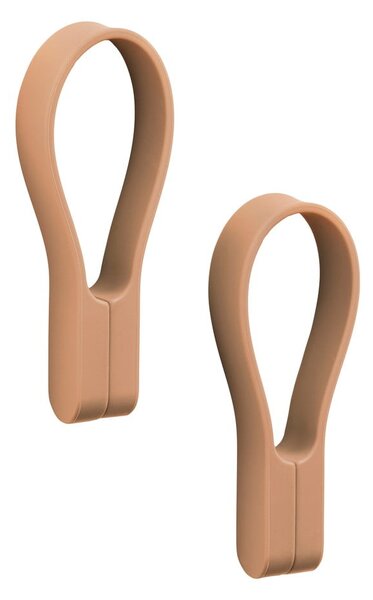 Gancio per asciugamani beige in silicone 2 pz Loop – Zone