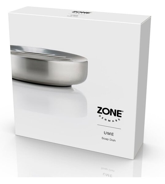 Portasaponetta color argento opaco in acciaio inox Ume – Zone