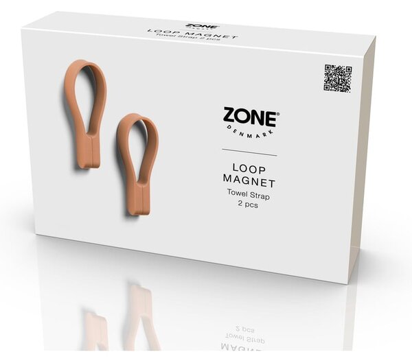 Gancio per asciugamani beige in silicone 2 pz Loop – Zone